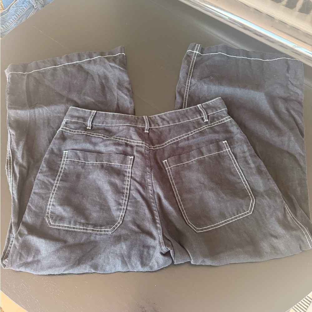 Madewell The Zoe Relaxed Wide Pant in 100% Linen - Picture 6 of 7